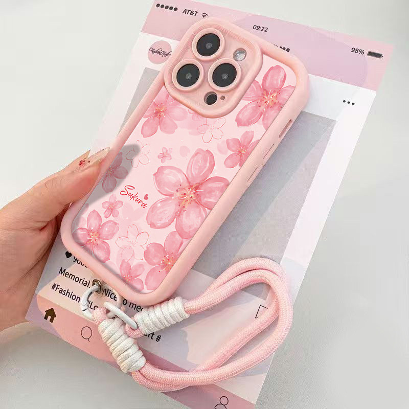 Capinha Capa Para Redmi A2 A3 A5 8 10C 12 13 15 POCO M3 X4 PRO Silicone À Prova de Choque flores de cerejeira