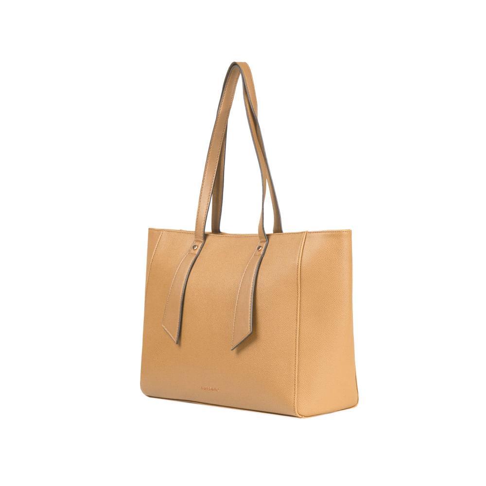 Bolsa Feminina Grande Tote Com Alça Alongada Bege · foto 2