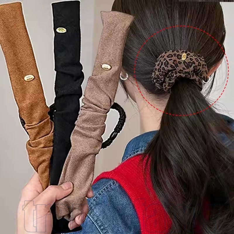 1/2 Unidades De Laço De Cabelo Com Anel Pop Da Moda – Acessório Elegante Para Cocar Largo Faixas Elásticas Fixas De Rabo