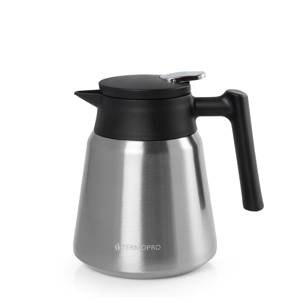 Garrafa Térmica Aço Inox 1 L Geisha Prata Café Chá Termopro