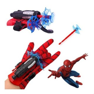 Kit 2 Luva Lança Teia Homem Aranha Herói Brinquedo Spider Infantil Criança Dardo Com Ventosa e Linha em Oferta na Shopee