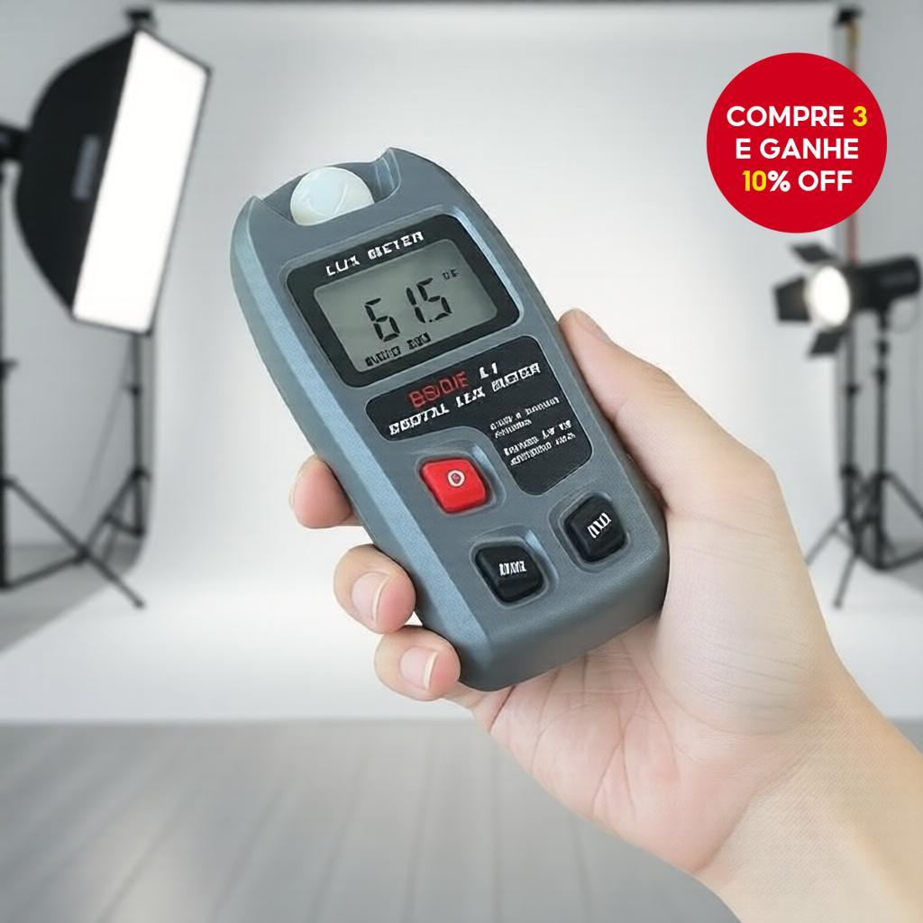 BSIDE L1 Medidor Digital de Lux de Bolso com LCD, Medidor de Luz, Sensor Fotômetro, Medição Lux/FC