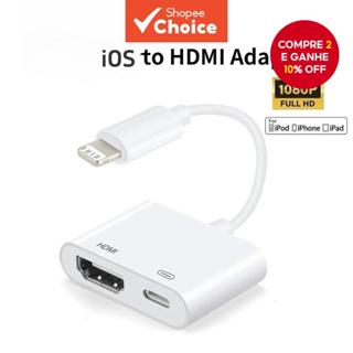 Adaptador Digital AV 1080P de IOS para HDMI para iPhone iPad TV Projetor em Oferta na Shopee