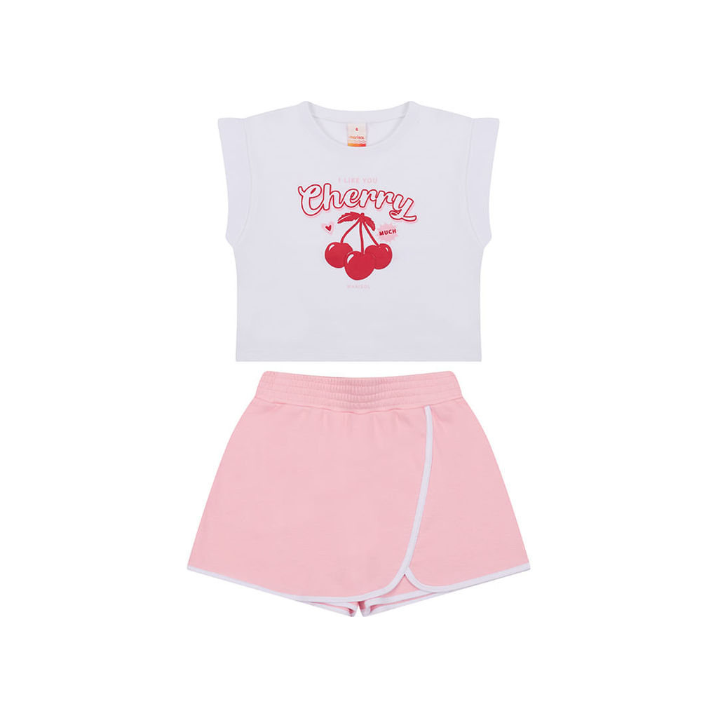 Conjunto Curto Cereja Cherry Menina Marisol
