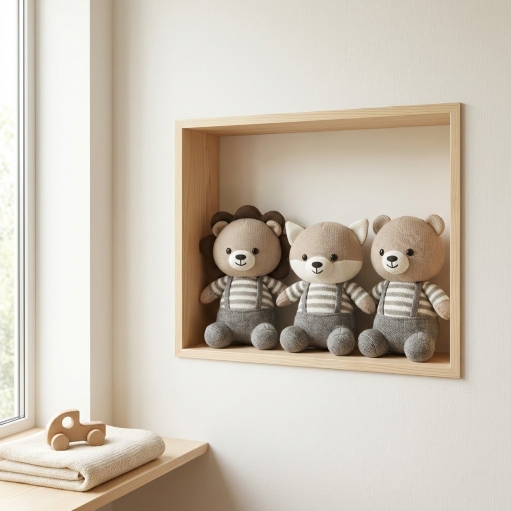 Pelúcia Amigurumi 26cm Decoração Safari e Montessoriana Quarto Bebê Nicho e Prateleira Infantil — imagem 2 de 2