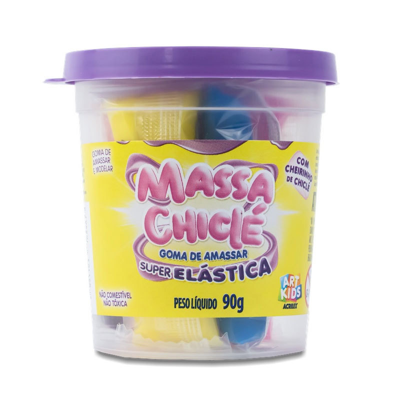 Massa de modelar Chiclé 90g Sortidas 07615 Acrilex em Oferta na Shopee