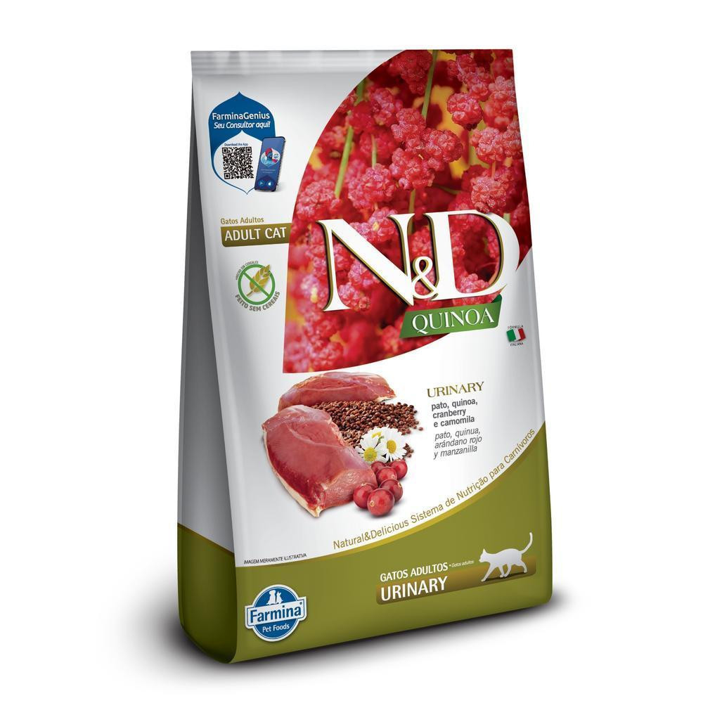 Urinary para Gatos Adultos de Todas as Raças Sabor Pato 400g N&D Quinoa