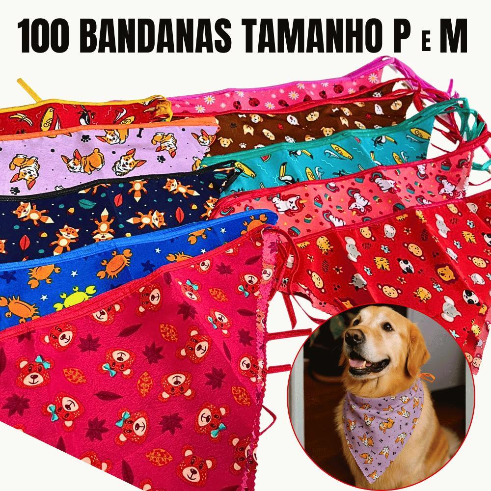 Kit 50/100 Bandanas Sortidas para Pet Shop Tamanho P e M Estampadas Banho E Tosa Laços Macho Fêmea em Oferta na Shopee