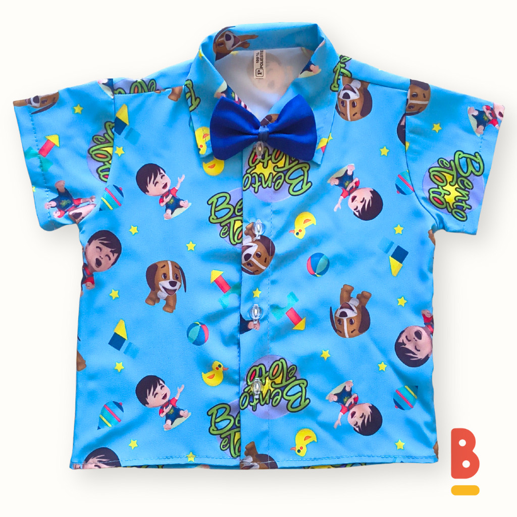 Mauricinho Conjunto Bento e Totó Infantil Roupa Temática Festa e Aniversário Look com Gravata ou sem Gravata Menino — imagem 2 de 2