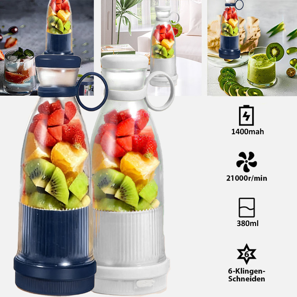 Portable Electric Fruit Juicer - Rechargeable Juice Cup for Smoothies On-the-Go Convenience