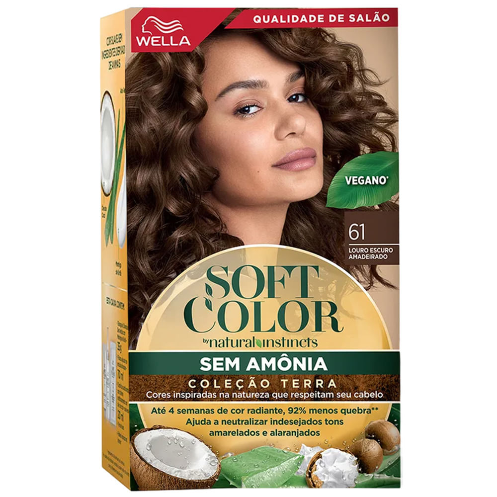 Tintura Soft Color Wella Louro Amadeirado 61