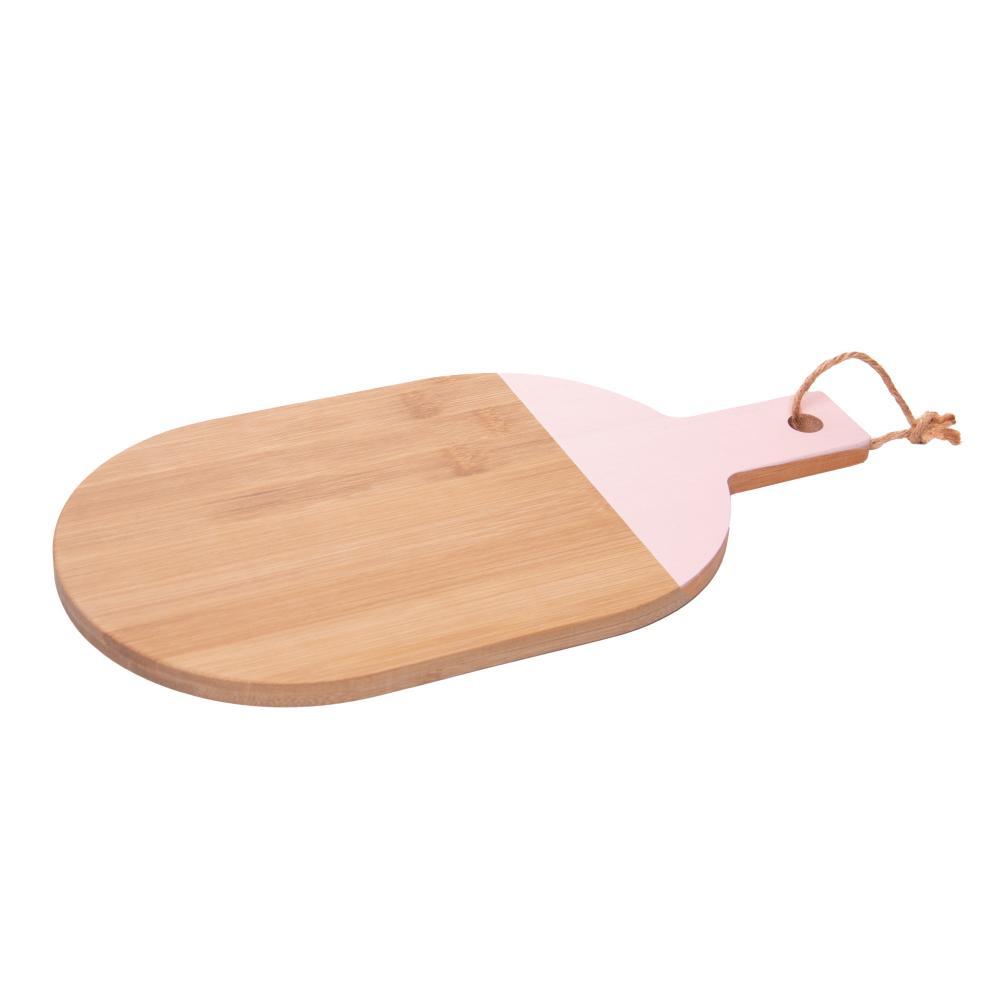 Tábua Corte Oval Cabo Lignora 15,5 x 31 x 1cm Rosa Bambu
