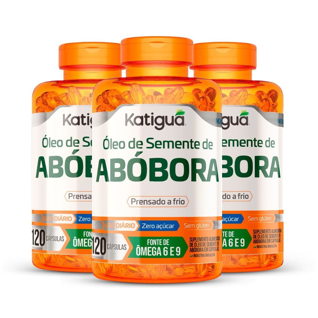 Kit com 3 Óleo de Semente de Abóbora 1000mg Puro 100% Natural 120Cápsulas Kit com 3 Potes em Oferta na Shopee