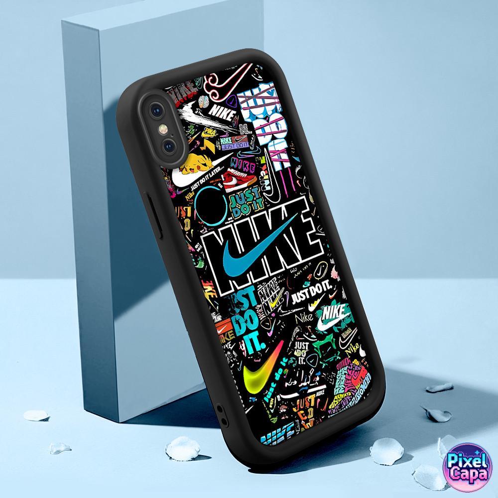 Capa De Celular  Silicone Macio Preto Para iPhone X XS Capinha Masculina Case 5859 TYB em Oferta na Shopee