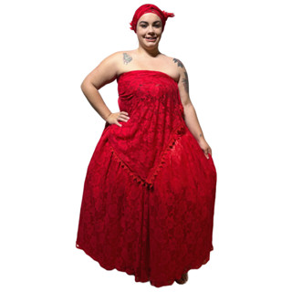 Baiana Renda 3 Peças Saia e Pano De Costa e Cabeça em Oferta na Shopee