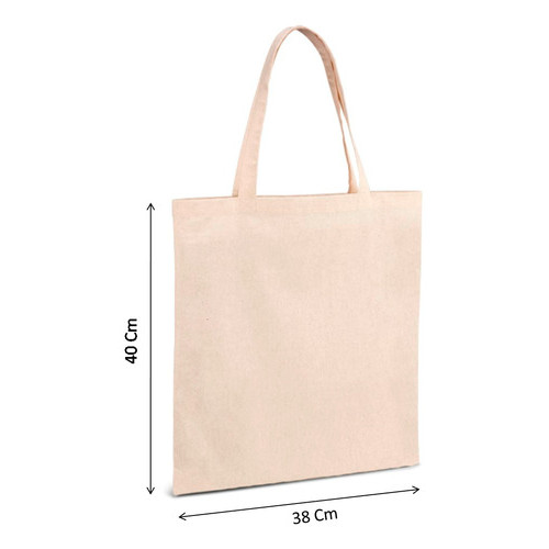 05 Sacolas Ecológicas 38x40(ecobag)tecido Algodão Cru Lisa