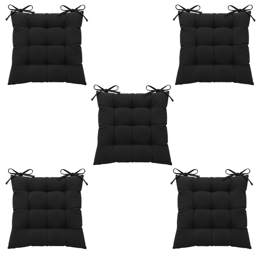 Kit 5 Pçs Almofada Decorativa Cheias E Confortável Futton Oxford Assento p/ Cadeira 40X40cm Diversas