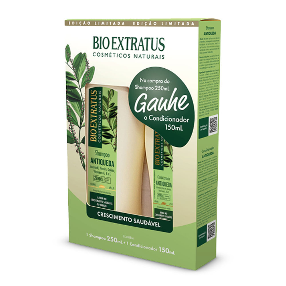 Kit Bio Extratus Antiqueda Jaborandi Shampoo 250ml e Ganhe Condicionador 150ml em Oferta na Shopee