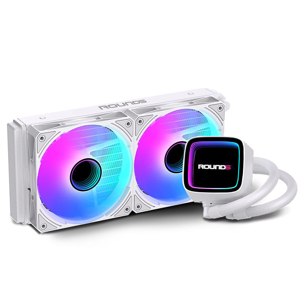 WATER COOLER ROUND5 EURUS WHITE ARGB 240MM AMD/INTEL R5-WC-EURUS-240W-2231