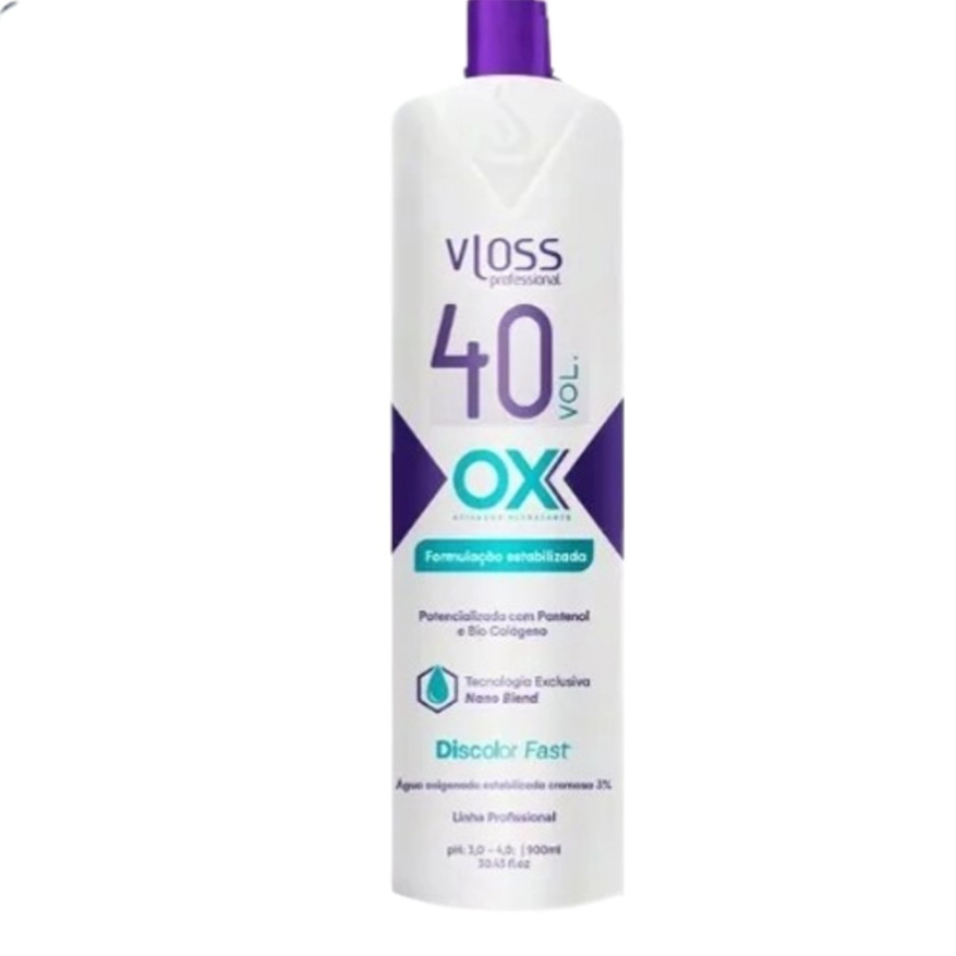 Discolor Fast Agua Oxigenada Estabilizada Vloss Ox De 40 Vol