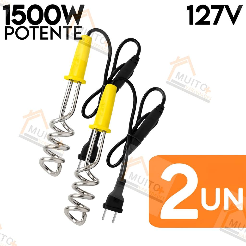 Aquecedor Ebulidor De Água Elétrico  Portátil Rabo Quente 1500 Watts Mergulhão Alta Qualidade