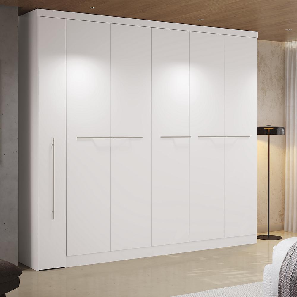 Guarda-Roupa Casal Kappesberg 6 Portas 6 Gavetas Branco em Oferta na Shopee