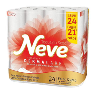Papel Higiênico Neve 30 Metros Folha Dupla Leve 24 Pague 21 em Oferta na Shopee