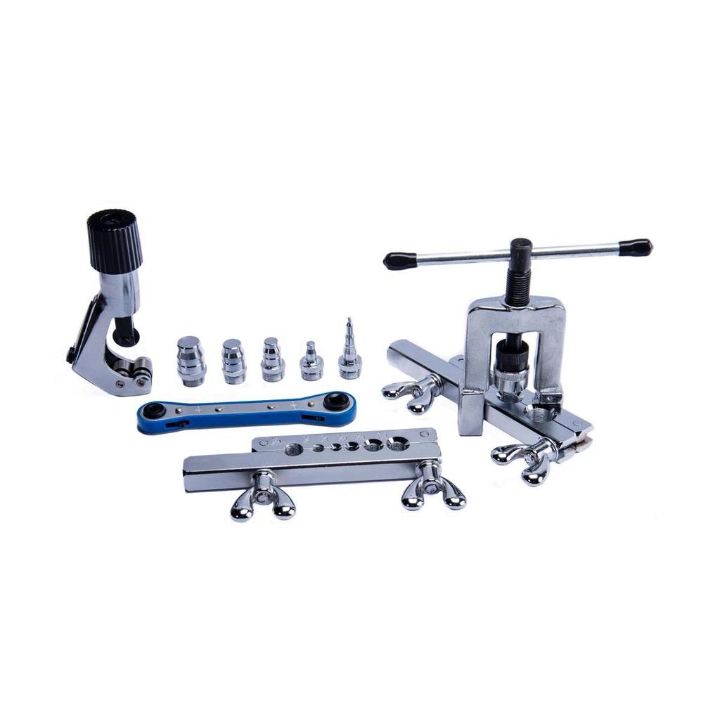 Flangeador 1/8"-3/4" Kit com Alargador, Catraca, Cortador e Maleta Hulter HT5278F em Oferta na Shopee