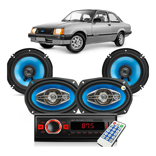 Kit Alto Falantes Radio Mp3  Automotivo  Gol G1 G2 G3 G4 G5  Chevette Monza