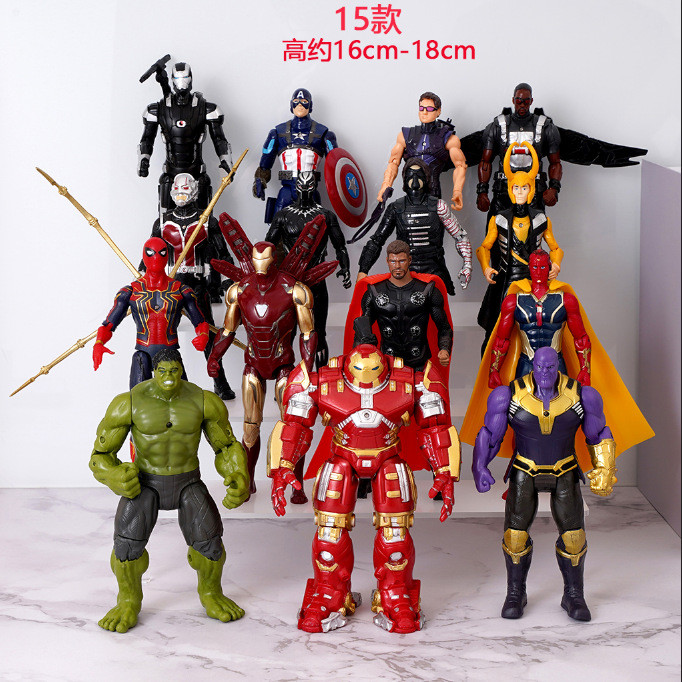 Figura do Homem de Ferro Capitão América Homem-Aranha Thanos Hulk Venom Anime Figura Decoração Brinquedo Presente