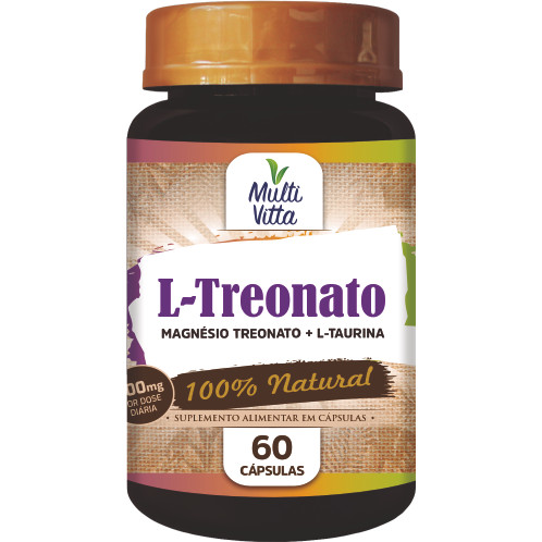 Magnésio L-Treonato + L-Taurina 700mg 60 Cápsulas - Multivitta