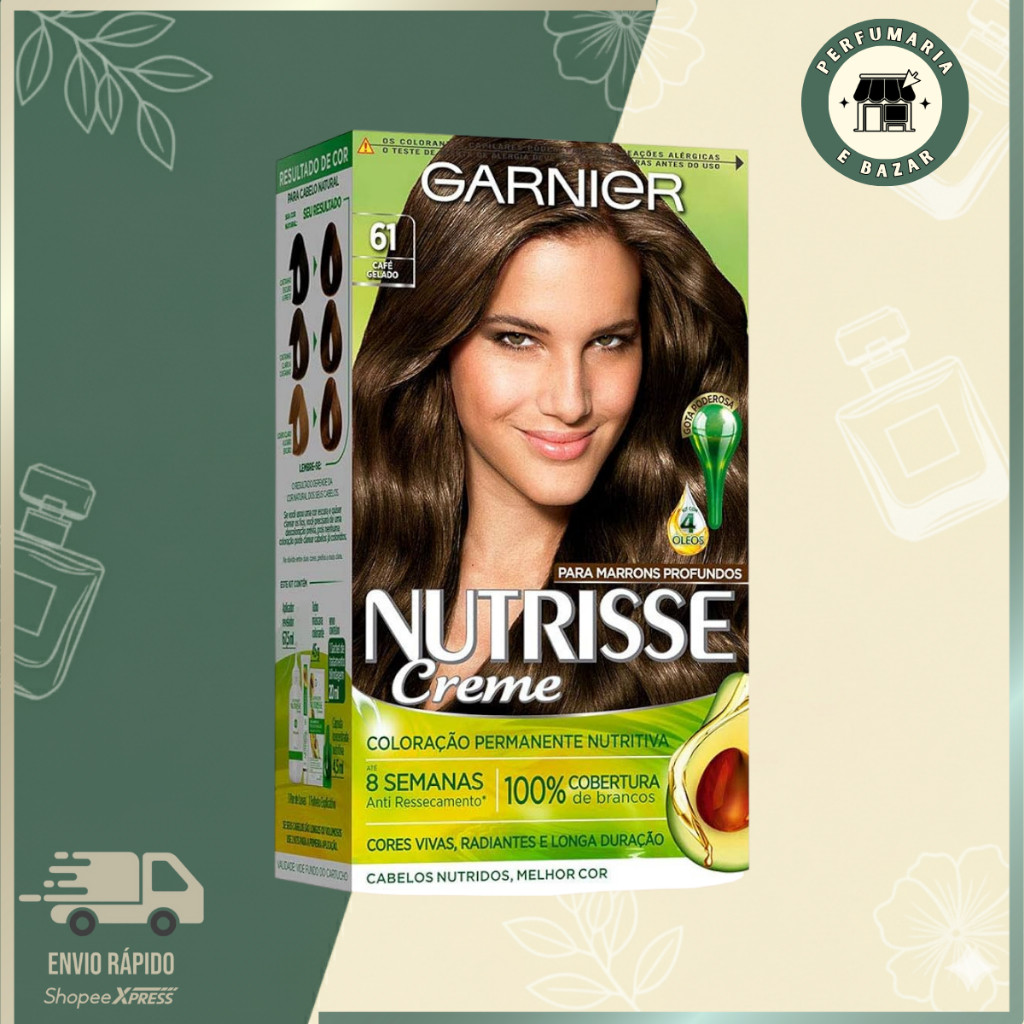 COLORAÇÃO NUTRISSE KIT 0061 CAFÉ GELADO.