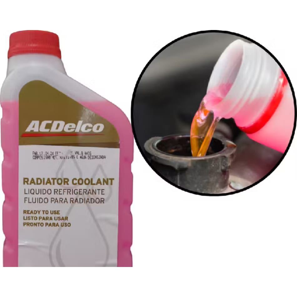 Aditivo radiador rosa 1L pronto para uso Original ACDelco 19525818
