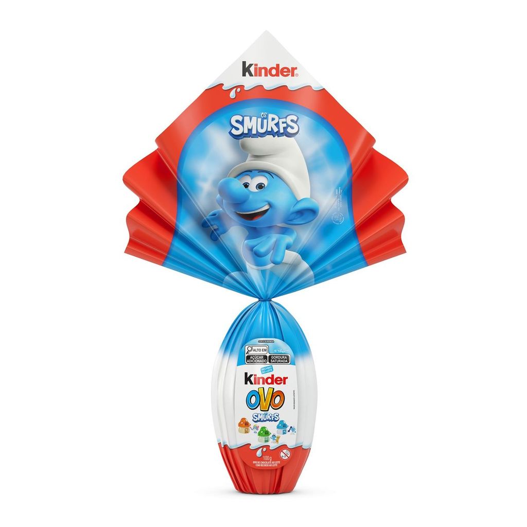 Kinder Ovo de Páscoa com Surpresa Os Smurfs 100g em Oferta na Shopee