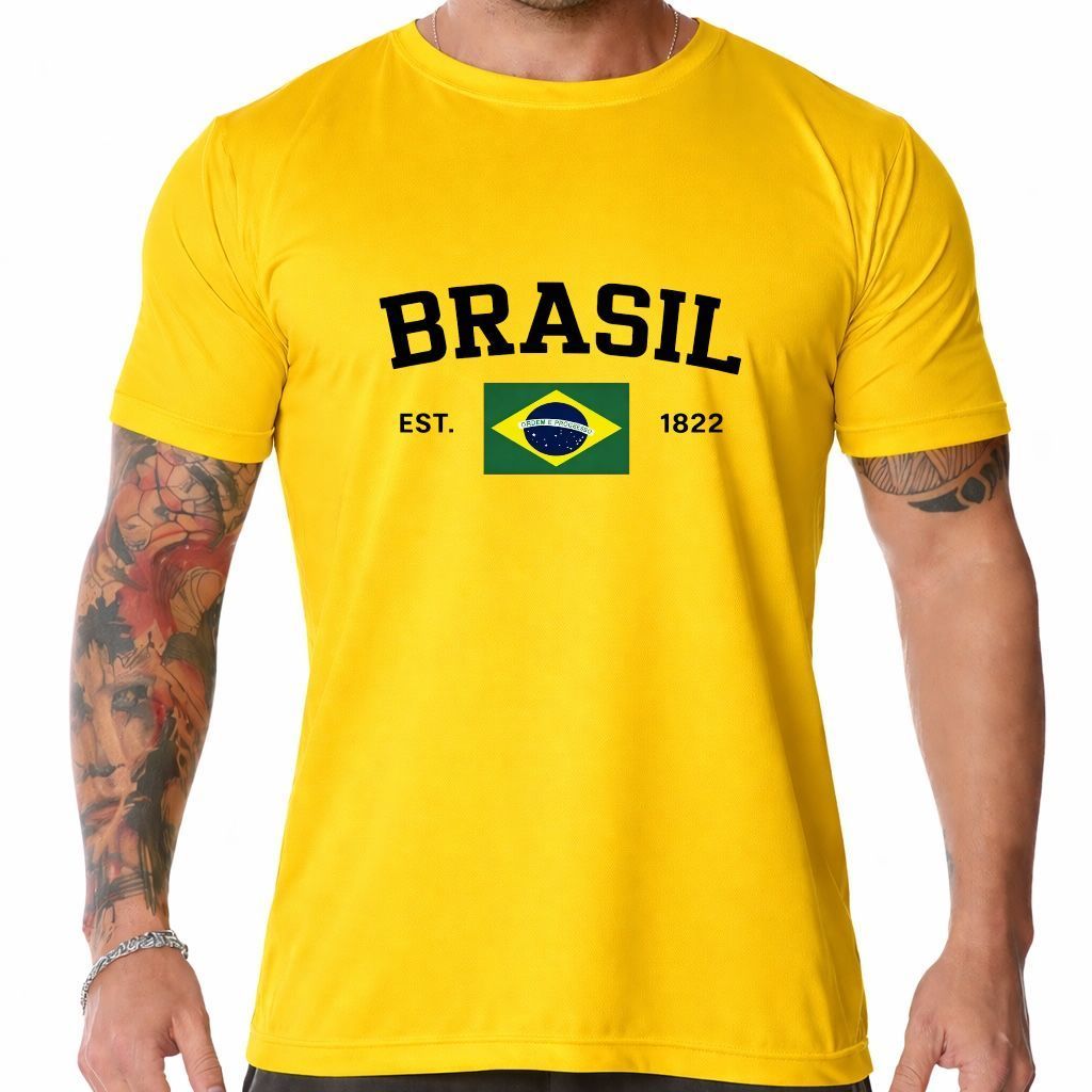 Camiseta Dry Fit Premium Copa do Mundo 2026 Brasil Promocão