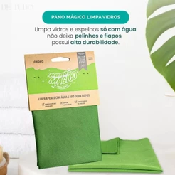 Pano limpa Vidro Espelho Pano Mágico Ákora (Limpeza Facil Apenas Com Agua) 1-2-3-4 ou 5 Peças