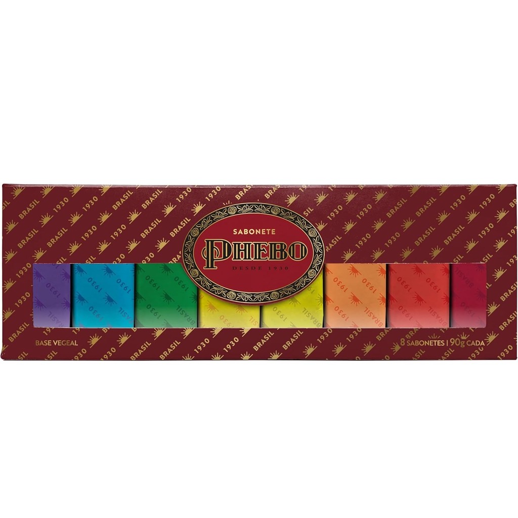 Caixa Sabonete de Glicerina Vinho - 8 un 90g  - PHEBO