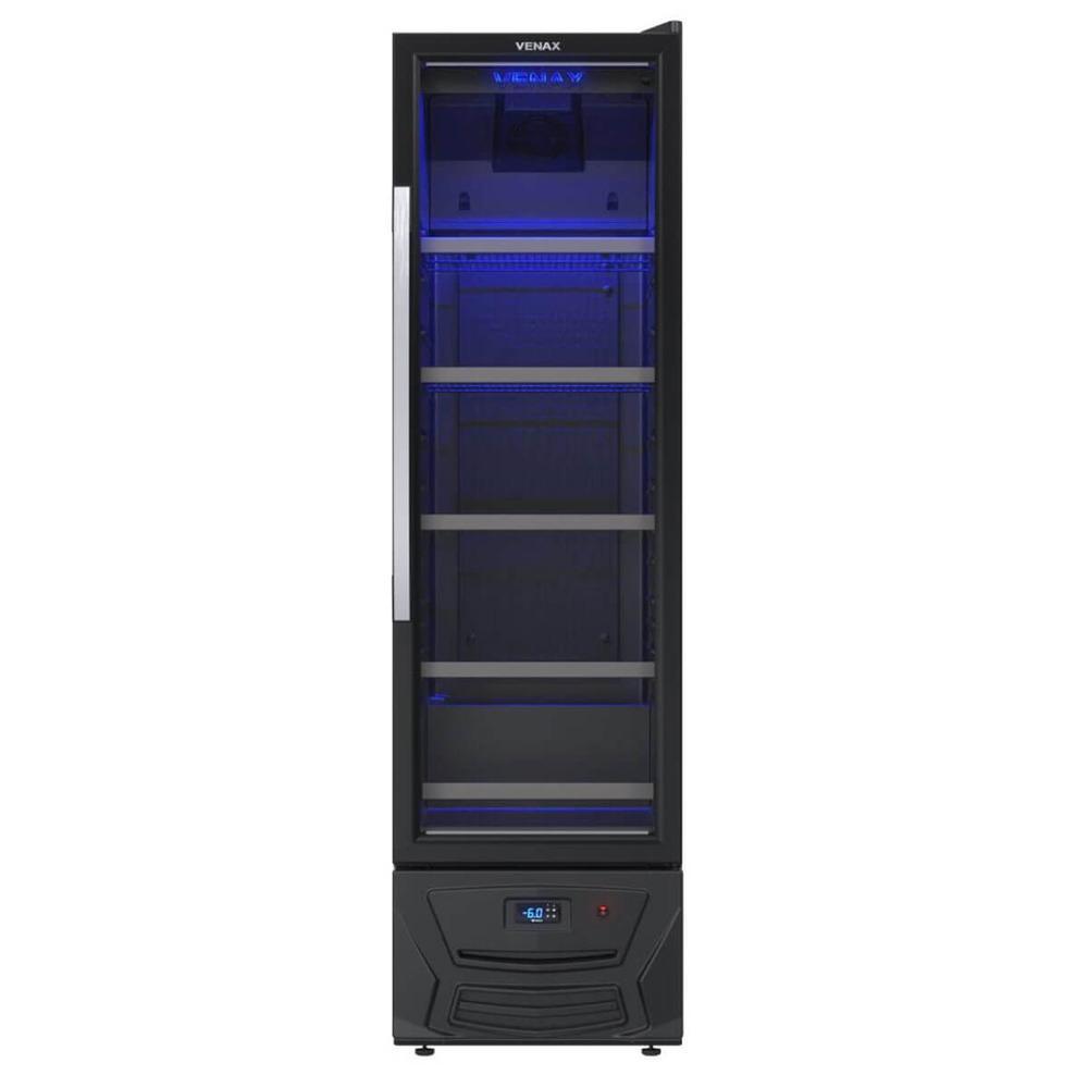Expositora Cervejeira Venax Blue Light 200 Litros Preto Fosco Expvqcdbl209 127V 32179