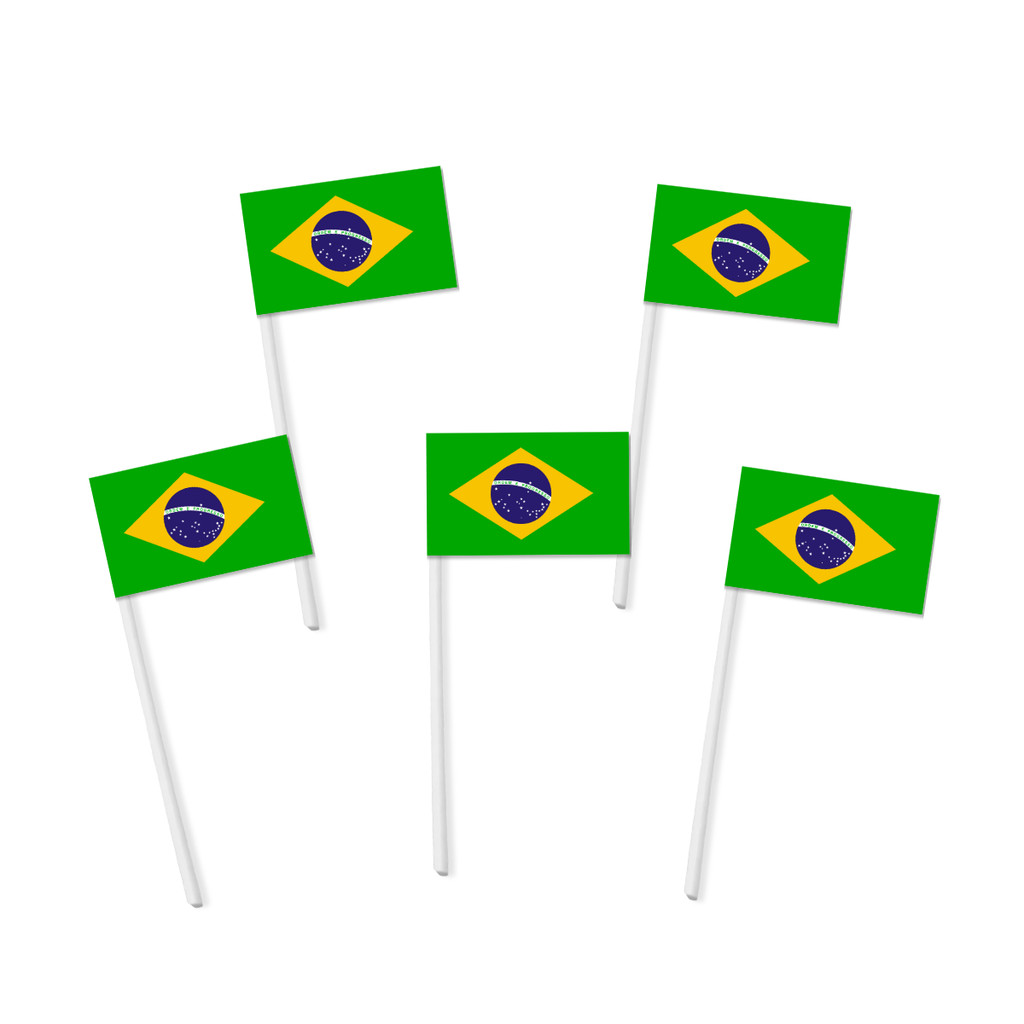 10 Topper de Bolo Tema Brasil Copa Seleção Brasileira