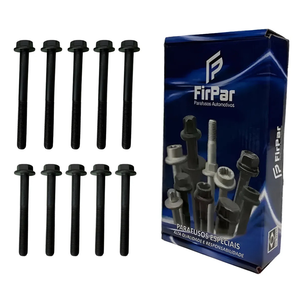 Jogo Parafuso Cabeçote FIRPAR Bronco Sport EcoSport Focus Fusion Maverick Mondeo Ranger C30 2.0 2.3 2.5 16V CABFO08