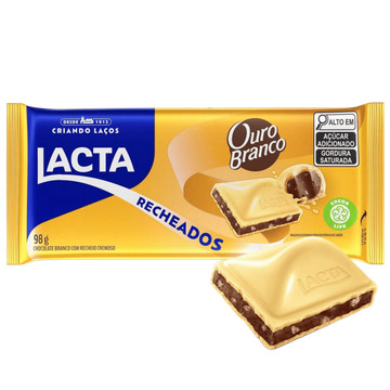 Lacta Ouro Branco Chocolate Branco em Oferta na Shopee