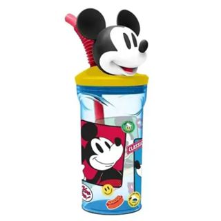 Copo 3D com Canudo Mickey Capacidade 360ml em Oferta na Shopee