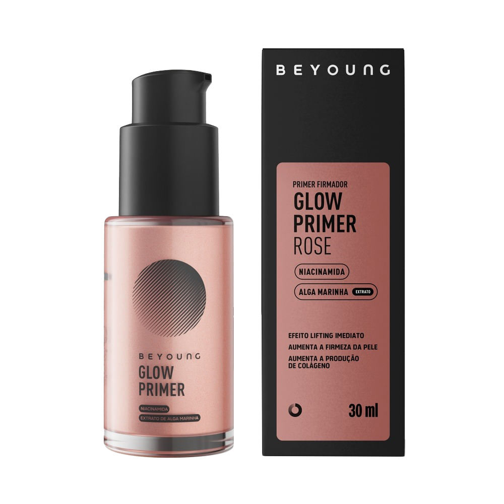 Primer Firmador Beyoung Glow Primer Rose 30ml em Oferta na Shopee