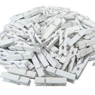 Mini pregador de madeira 3,5 cm branco prendedor de fotos lembrancinha artesanato 15 50 unidades em Oferta na Shopee