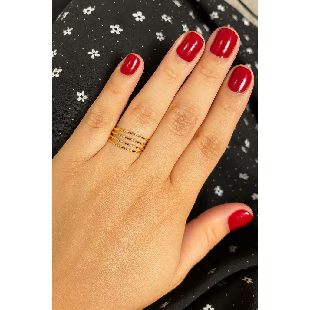 anel triplo semi joia prata 925 e ouro 18 kl trabalhado