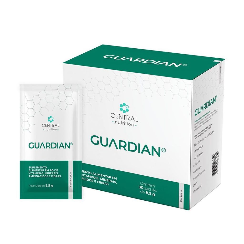 Guardian Suplemento Alimentar em Pó - 30 Sachês 8,5g Sem Sabor - Central Nutrition
