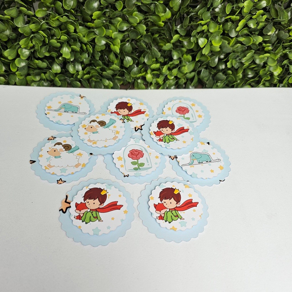 Aplique 3D Escalope PEQUENO PRÍNCIPE - Festa Infantil - Aniversario - Lembrancinha