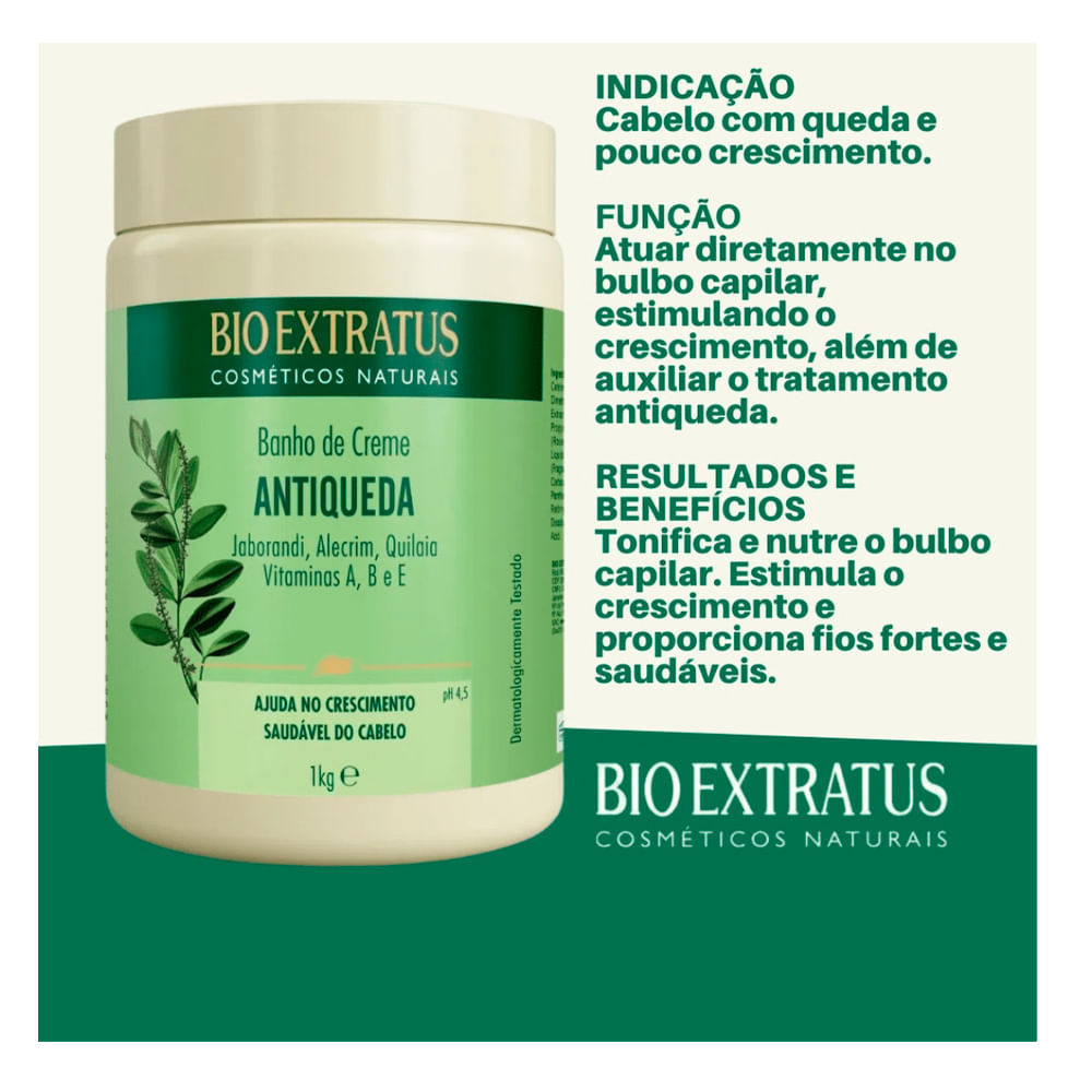 Creme De Tratamento Bio Extratus Jaborandi Antiqueda 1Kg em Oferta na Shopee