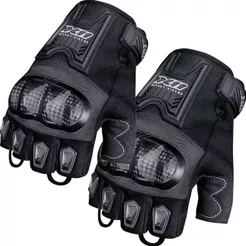 Luva Meio Dedo X11 Blackout 2 Masculina Preta Motoqueiro Moto Motociclista