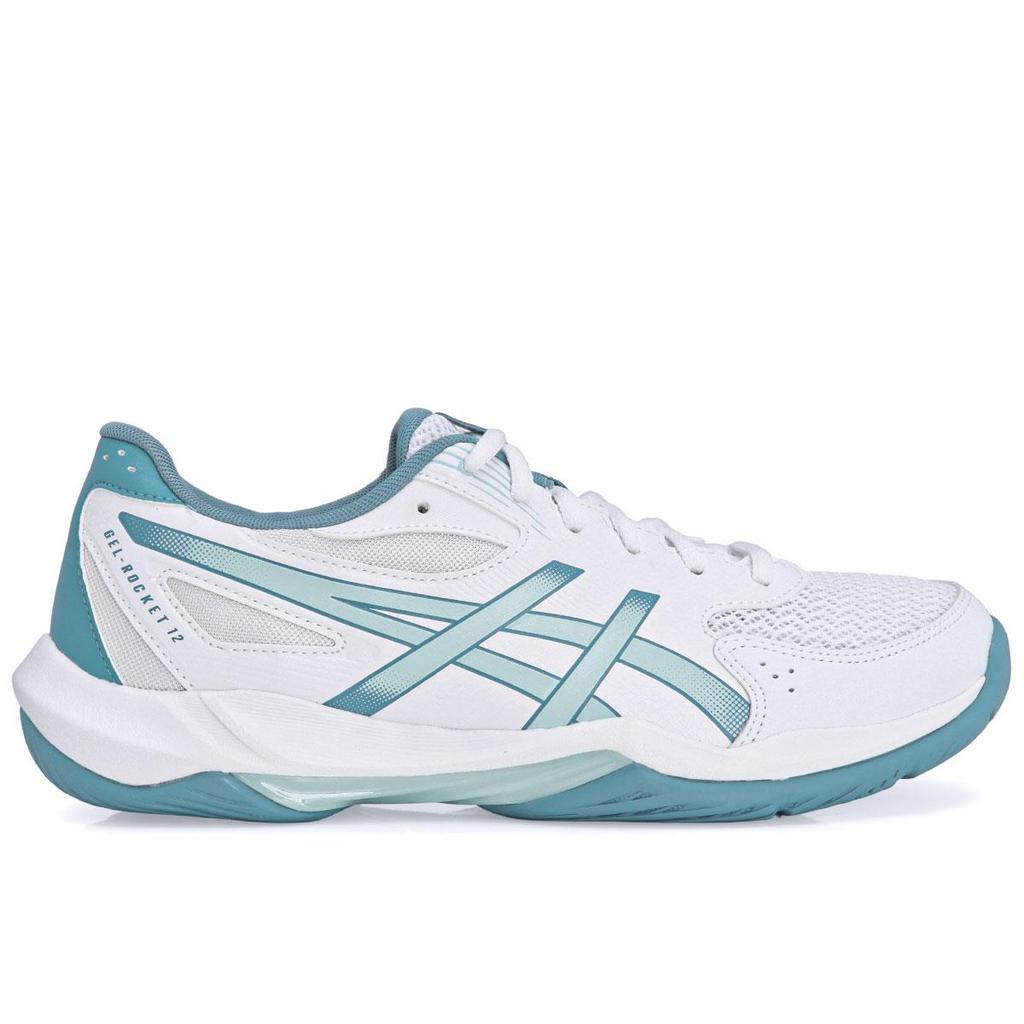Tênis Asics Gel Rocket 12 Branco e Azul Claro em Oferta na Shopee